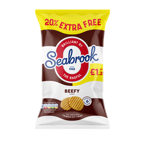 Seabrook Crinkle Beefy PMP £1.25 84g x 12