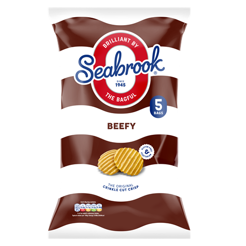 Seabrook Crinkle Beefy (5 x 25g) x 8