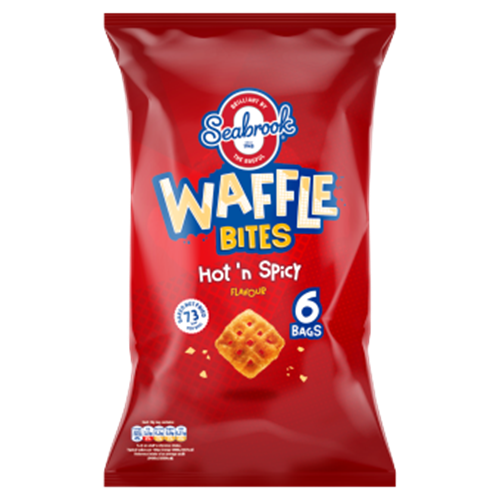 Seabrook Waffle Bites Hot & Spicy (6 x 16g) x 10