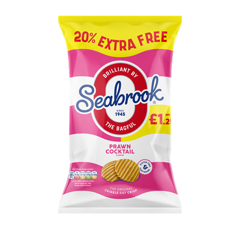 Seabrook Crinkle Prawn Cocktail £1.25 PMP 84g x 12