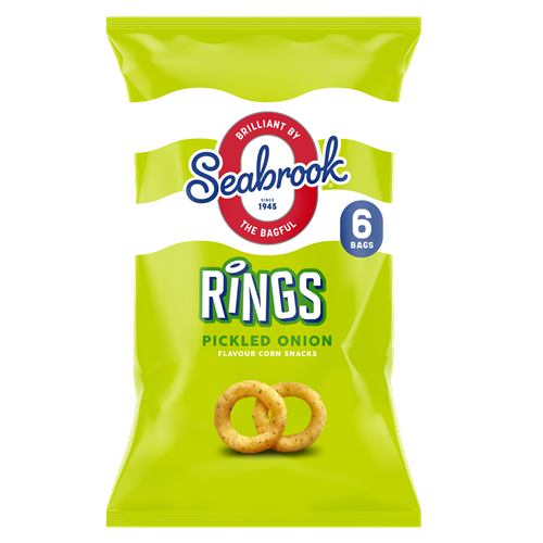 Seabrook Rings Pickled Onion (6 x 16g) x 10