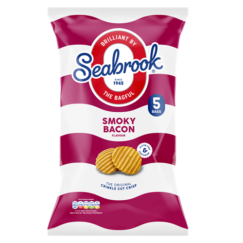 Seabrook Smoky Bacon (5 x 25g) x 8