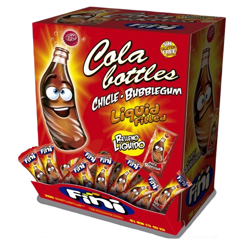 COLA BOTTLE BUBBLE GUM 6X200