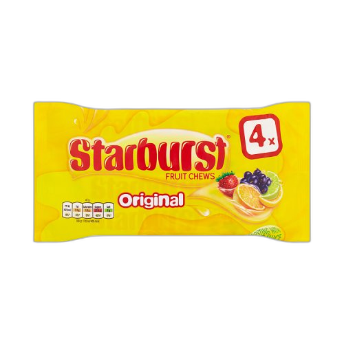 Starburst Original Fruit Chews Sweets Multipack 4x45g (4x20 Packs)