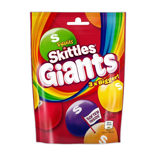 Skittles Giant Fruit Sweets Bag 132g (1x15)
