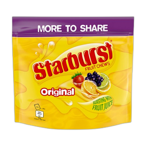 Starburst Original Fruit Chews Sweets More to Share Pouch 322g (1x9 Bags)