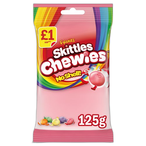Skittles Chewies Fruits Sweets £1 PMP Treat Bag 125g (1x12 Bags)