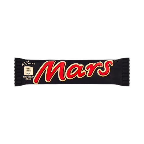 Mars Caramel Nougat & Milk Chocolate Snack Bar 51g (1x48 Bars)