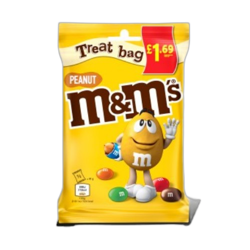 M&M's Milk Chocolate Peanut Bag 82g PMP £1.69