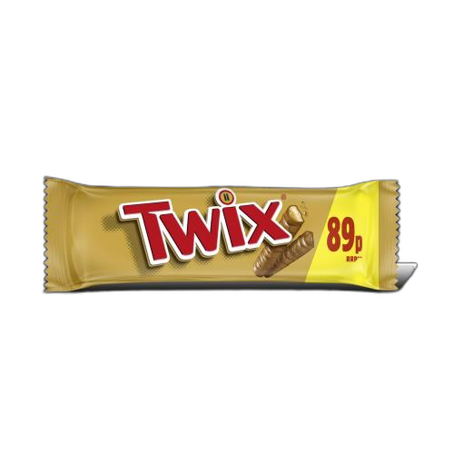 Twix Caramel Biscuit Chocolate Bar 50g PMP £0.89 (1x32)