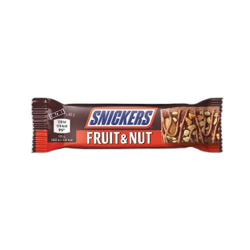 Snickers Fruit & Nut Chocolate Bars 18x40g