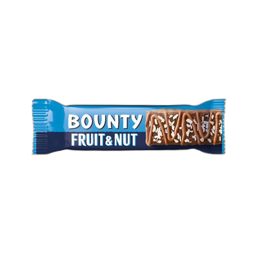 Bounty Fruit & Nut Coconut & Milk Chocolate Bar 40g (1x18 Bars)