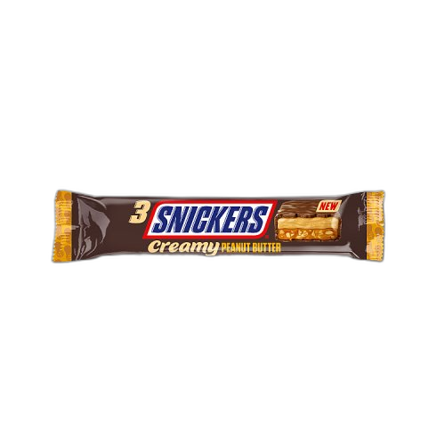 Snickers Creamy Peanut Nut Butter Chocolate Trio Bar 54.75g (1x32 Bars)