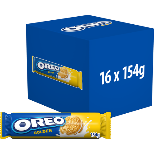 OREO Golden Cookie Sandwich Biscuits 154g (16 Pack)