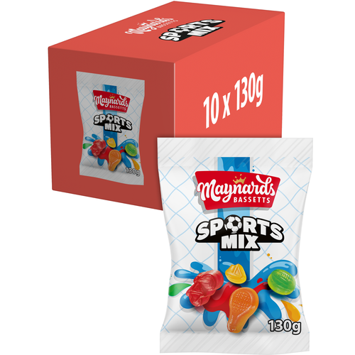 Maynards Bassetts Sports Mix Sweets Bag 130g (10 Pack)
