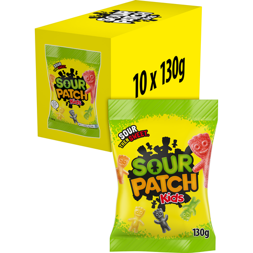 Sour Patch Kids Original Sweets Bag 130g (10 Pack)
