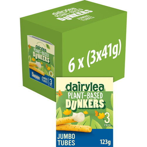 Dairylea Dunkers Plant Based Jumbo Tubes 3×41g (6 Pack)