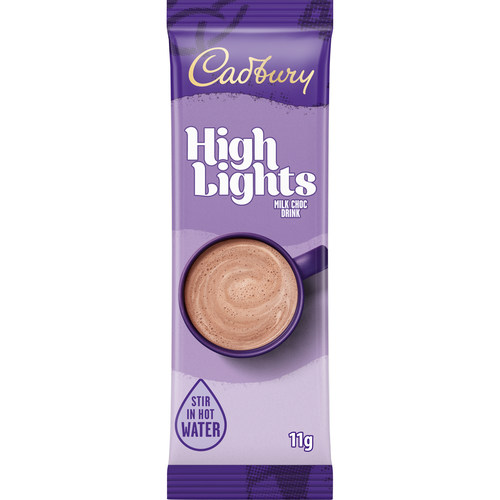 Cadbury Highlights Milk Stickpack Hot Chocolate 11g (30 Pack)
