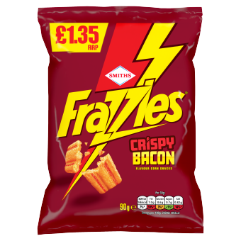 Smiths Frazzles Crispy Bacon 90g PMP £1.35
