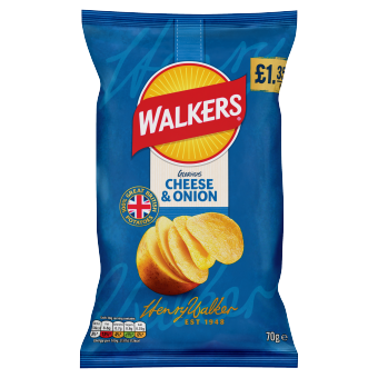Walkers Cheese & Onion 70g PMP £1.35
