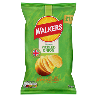 Walkers Pickled Onion 70g PMP £1.35