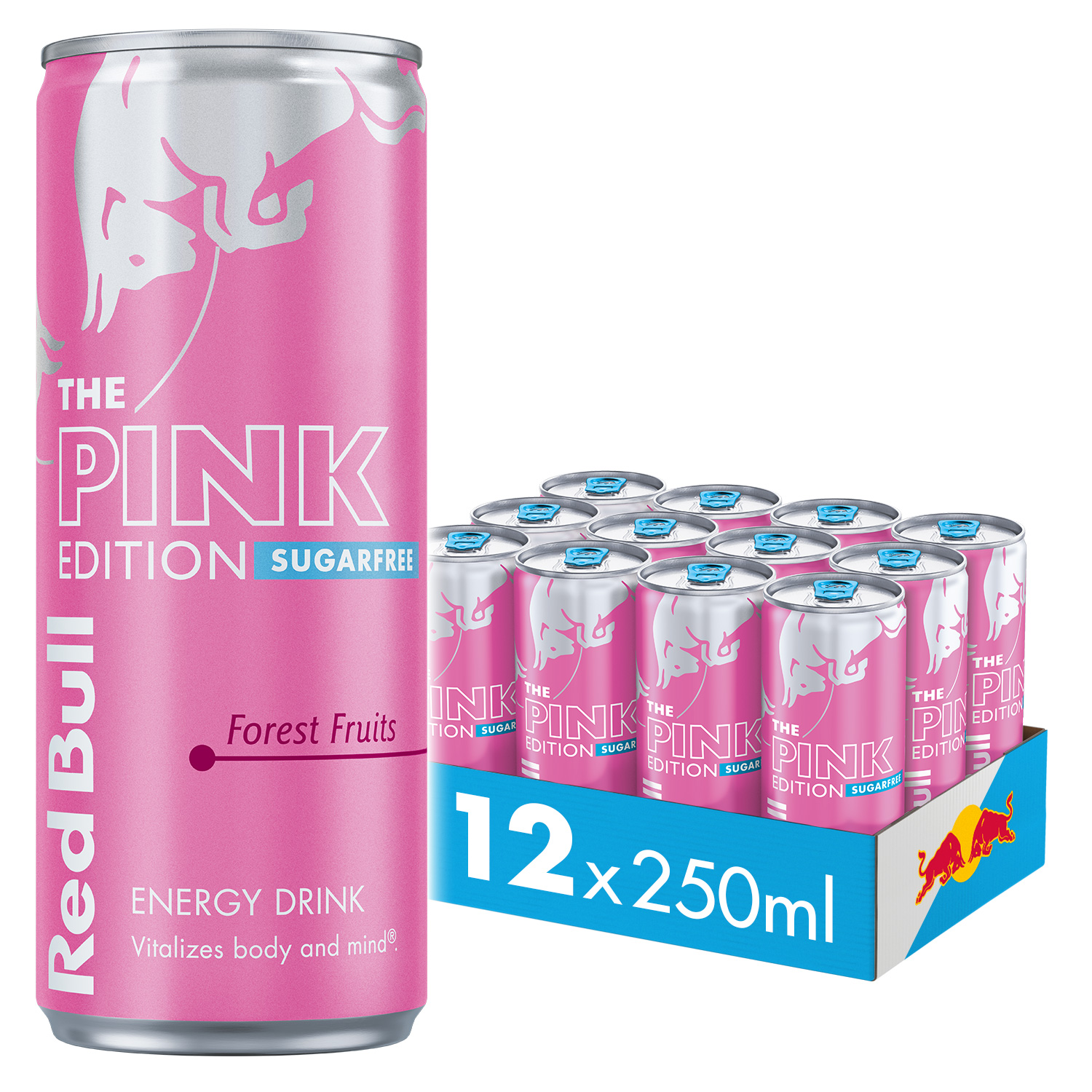 Red Bull Pink Edition Sugarfree Forest Fruits Energy Drink 250ml 12 Pack