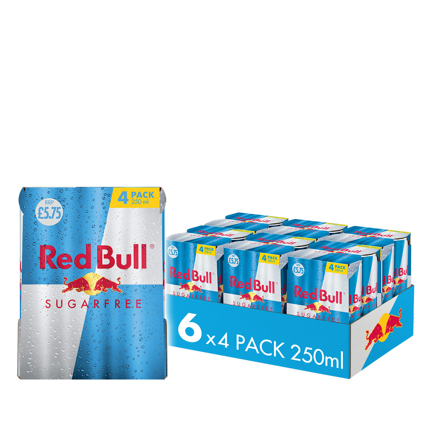 Red Bull Sugarfree Energy Drink 250ml 4 Pack (Pack of 6) PM £5.75