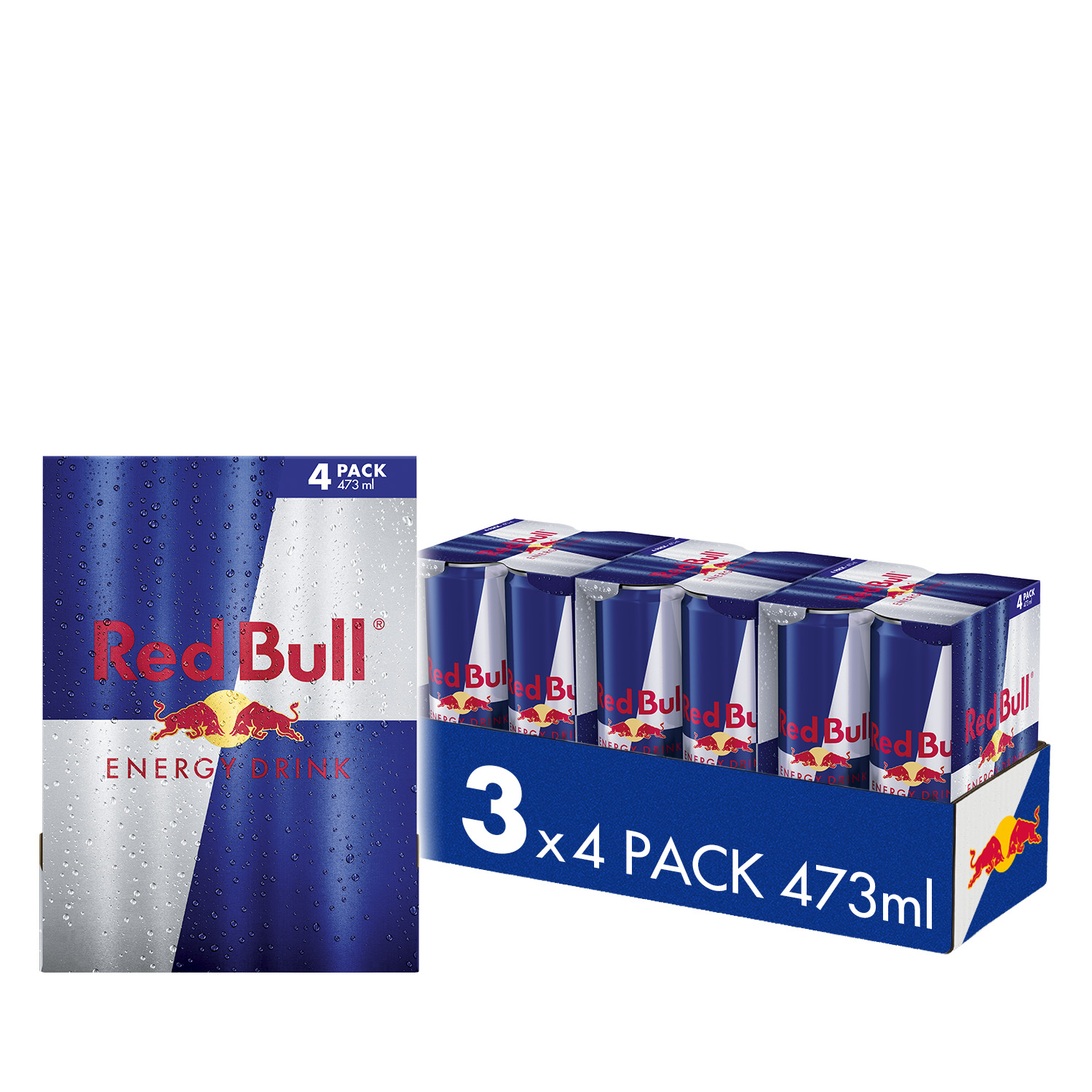 Red Bull Energy Drink 473ml 4 Pack (Pack of 3)
