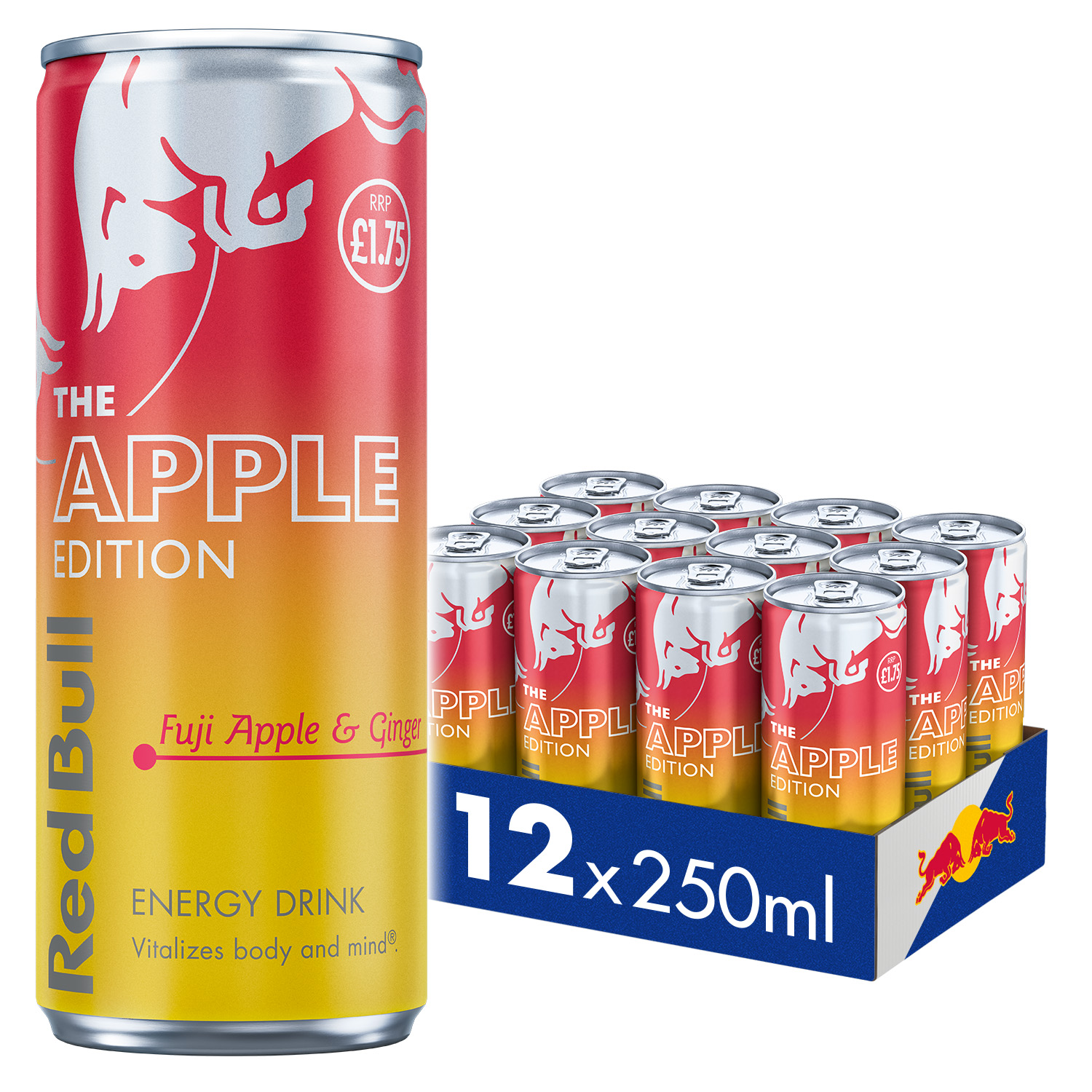 Red Bull Apple Edition Fuji Apple & Ginger Energy Drink 250ml 12 Pack PM £1.75