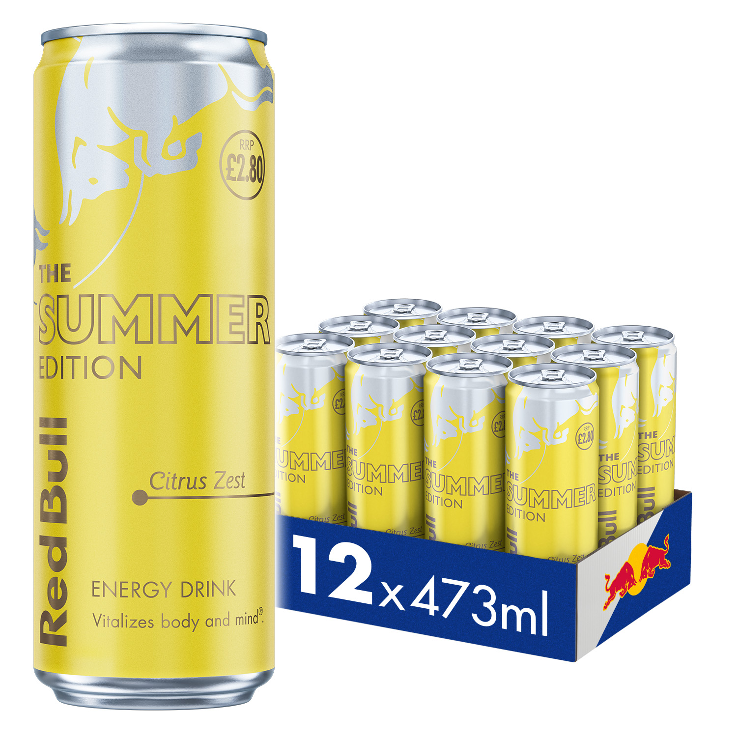 Red Bull Summer Edition Citrus Zest Energy Drink 473ml 12 Pack PM £2.80