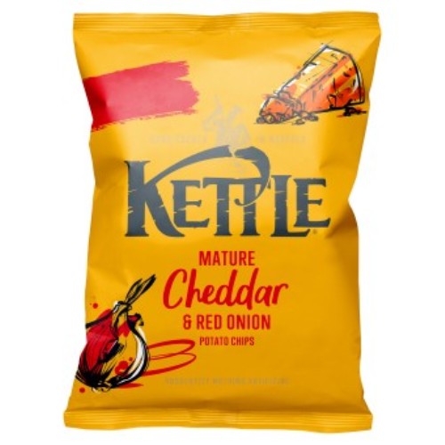 Kettle Mature Cheddar & Red Onion 130g (HFSS Compliant)